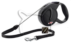 Flexi Classic Small /черен автоматичен повод/ - 5 м. въже до 12 кг.