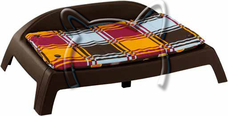 Ferplast Dog Bed Sleepy 80 Cushion - пластмасово  легло на крачета с възглавница, 98/63/29 см