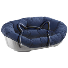 Ferplast Sofa 6 Blue Cotton /пластмасово легло с дюшече, синьо/ - 70х52х23 см.