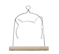 Дървена люлка за вълнисти папагали и канарчета, PA 4086, Ferplast - 17/19 см.