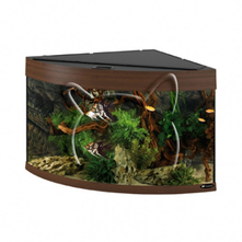 Ferplast Dubai 90 Walnut /кафяв ъглов aквариум с пълно оборудване/ - 180 литра